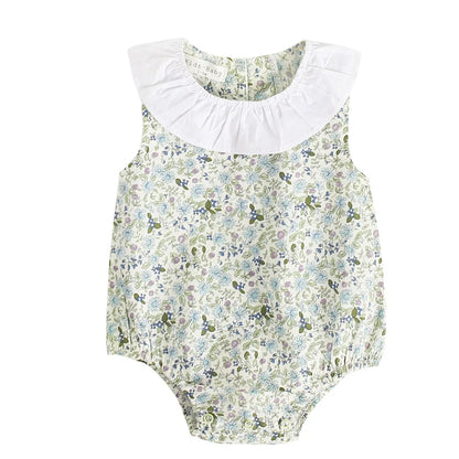 Sanlutoz Summer Cotton Baby Bodysuit Newborn Cute Plaid Clothing for Baby Girls Sleeveless Princess Toddler Infant Bodysuits