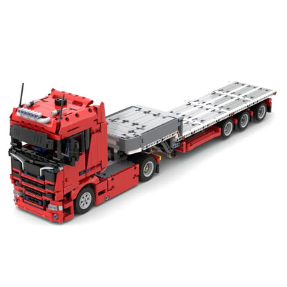 Customed MOC Model SCA Truck with Steering Trailer High-Tech Building Blocks Bricks DIY Assembly Educational Toy Gift for Kids