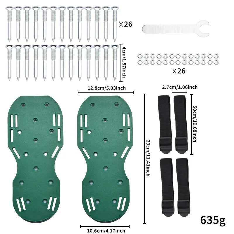 2026 new model lawn aerator shoes manual lawn aerator with spike adjustable spiked aerating sandals reusable plastic lawn
