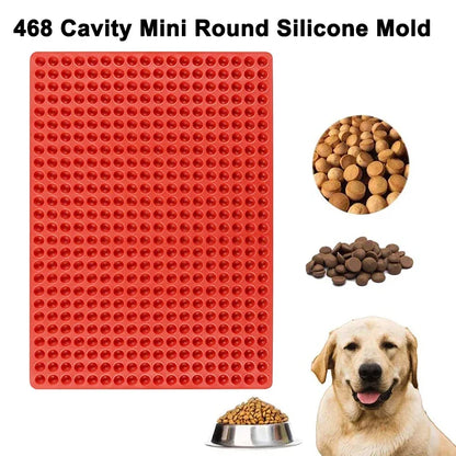 468-Cavity Mini Round Silicone Chocolate Drops Mold Dog Treats Pan Semi Sphere Gummy Candy Moulds Ganache Jelly Caramels Cookies