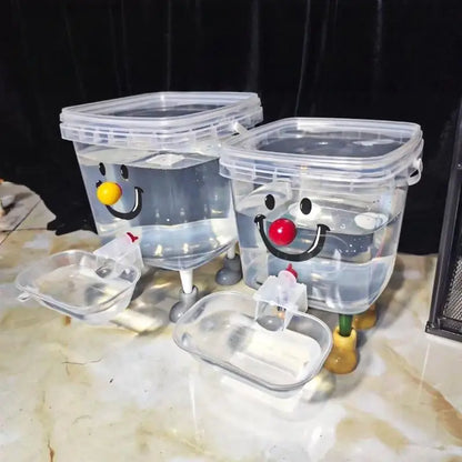 1 Set 3/5/8/10L Cartoon Pet Automatic Water Dispenser No-Electricity Auto Water Bowl Large Capacity Pet Drinking Fountain