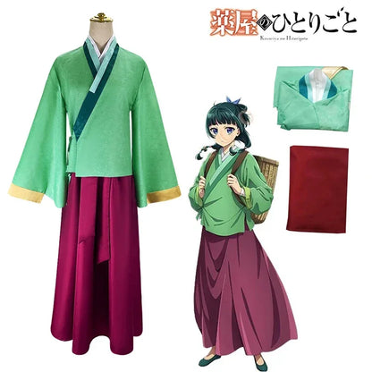 Anime Maomao Cosplay Kostuum Apotheker Diaries Kimono Mao Mao Uniform Outfits Halloween Carnaval Party Voor Vrouwen