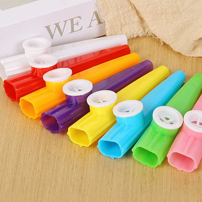 6-18PCS Random Mix Colors Plastic Kazoo Whistle Portable Harmonica Flute Instrument Bulk Items Festival Party Gift Souvenirs ZYF