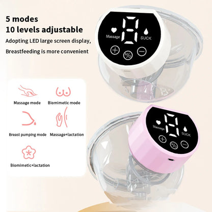 Portable Hands-Free Electric Breast Pump with Prolonged Battery Life and Illuminated Screen