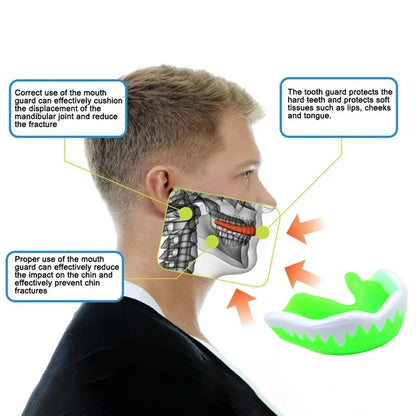 Sports Mouth Guard Fit Dual-Tone EVA Mouthguard for MMA, Boxing, Football, Rugby - Advanced Impact Protection