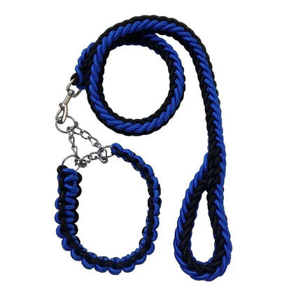 Dog Leash with P Chain Collar Traction Rope Dog Lead for Smal Large and Medium Dogs