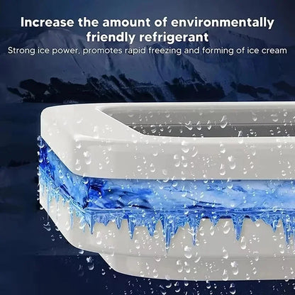 Instant Rolled Ice Cream Pan with Scraper, DIY Frozen Yogurt Sorbet Stir Fry Ice Making Machine