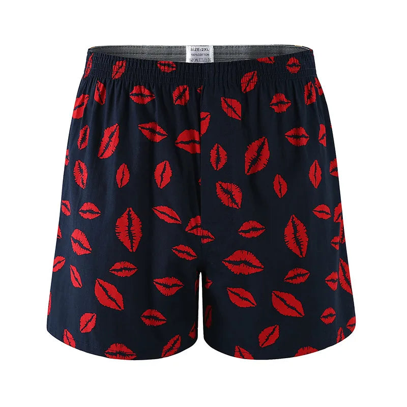 Men's Boxer Shorts Pineapple Lemon Print Panties Cotton Breathable Comfortable Underwear for Men Home Wear Sleepwear Underpants