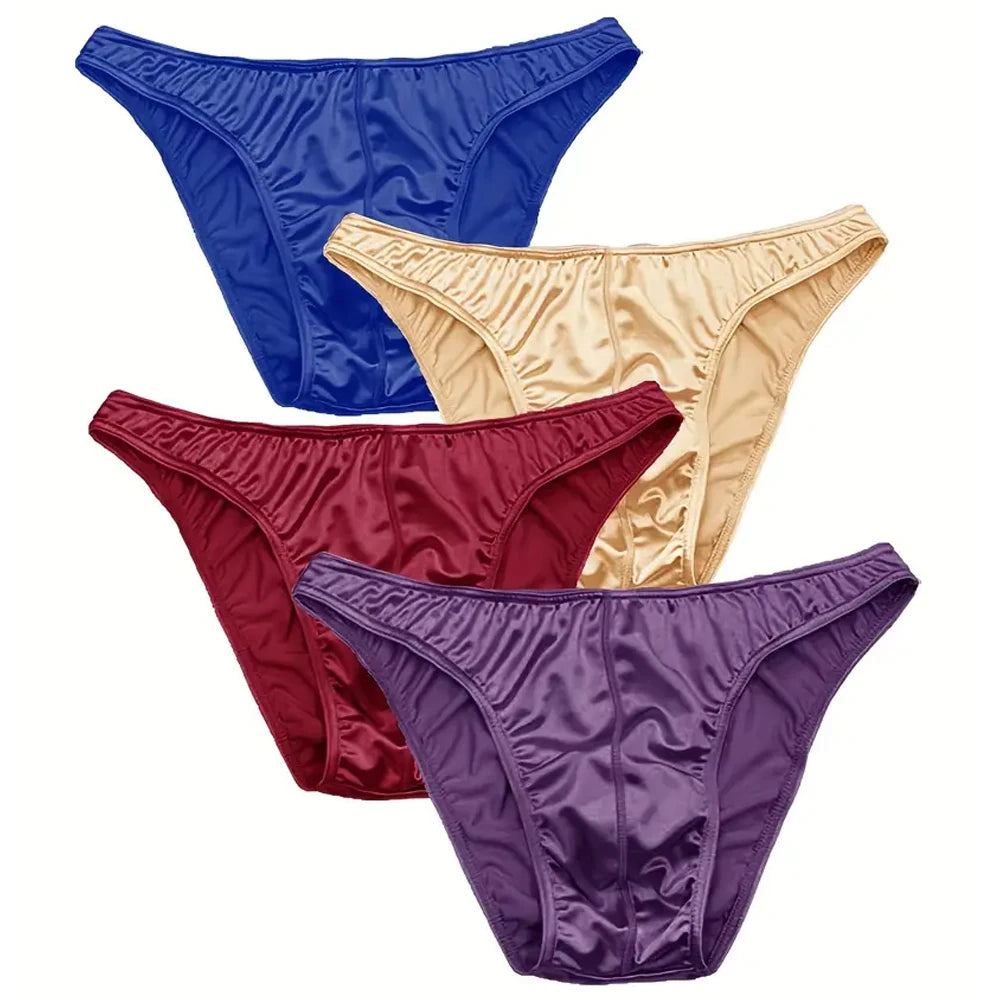 Men's Panties Couple Underwear Men Large Size Pant  Gay Comfortable Sexy Underpants High Quality Briefs Satin Silky Multicolor