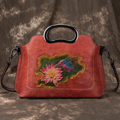 Ladies' Handbag European And American Fashion Large Capacity Retro Leather Women's Bag Versatile Single Shoulder Cros