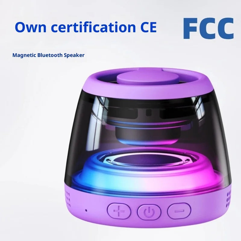 Magnetic Bluetooth Speaker RGB Mini Portable Speaker Magnetic Portable Ring Wireless Sound Box Bluetooth Speaker Tower