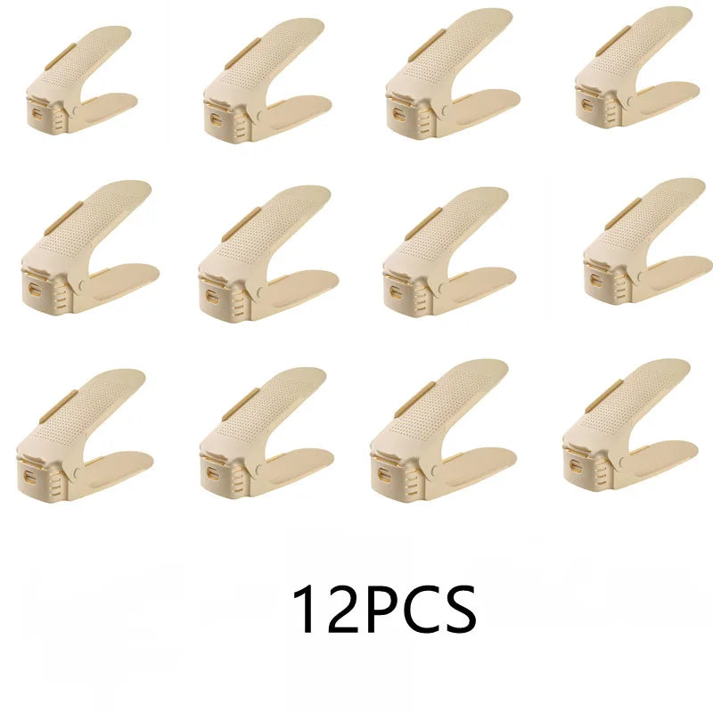 Durable Adjustable Shoe Organizer Footwear Support Slot Space Saving Cabinet Closet Stand Shoes Storage Rack Shoebox