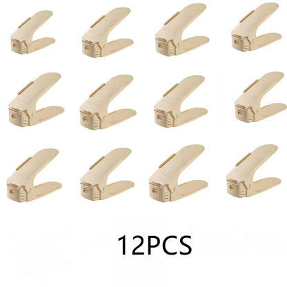 Durable Adjustable Shoe Organizer Footwear Support Slot Space Saving Cabinet Closet Stand Shoes Storage Rack Shoebox