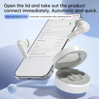 Monster T112 TWS Bluetooth Earbuds AI Multilingual Translation 9D Surround Sound Noise Cancelling Dopamine Color