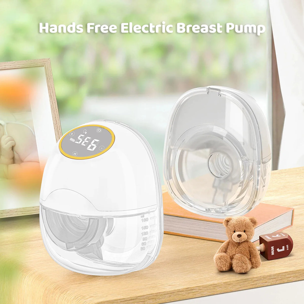 Wearable Breast Pump Smart Household Electric Breast Pumps Comfort Milk Collector with LED Display 3 Modes