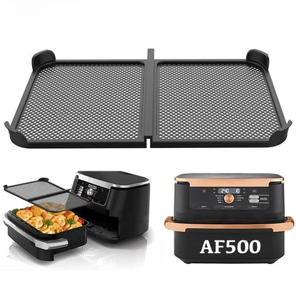 2nd generation Air Fryer Splatter Guard Heat Resistant for Ninja AF500 Air Fryer Reusable Foldable Oil Silicone Splatter Shield