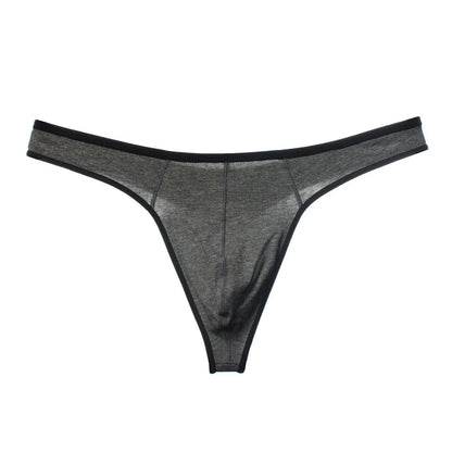 Sports Solid Men Thong Male Cotton Breathable G-String Seamless No Trace Sports Panties Sexy T-back Exotic Lingerie Plus Size