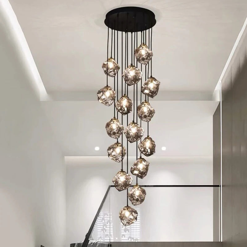 Modern home decor led lights pendant light lamps forstaircase Chandeliers for living room hanging light indoor lighting
