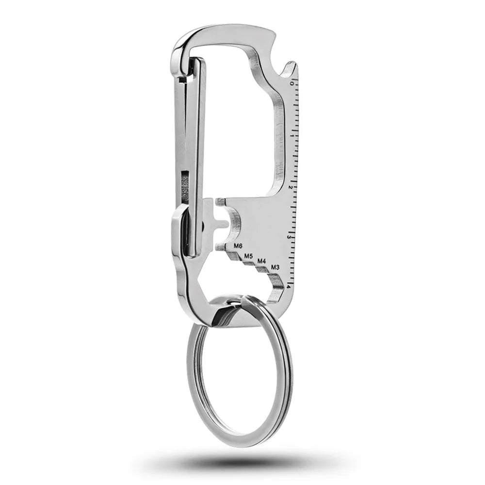 Stainless Steel Personalized Keychains Multifunctional Custom Lettering Keyrings Wrench Tool Bottle Opener Key Chain Ring K421