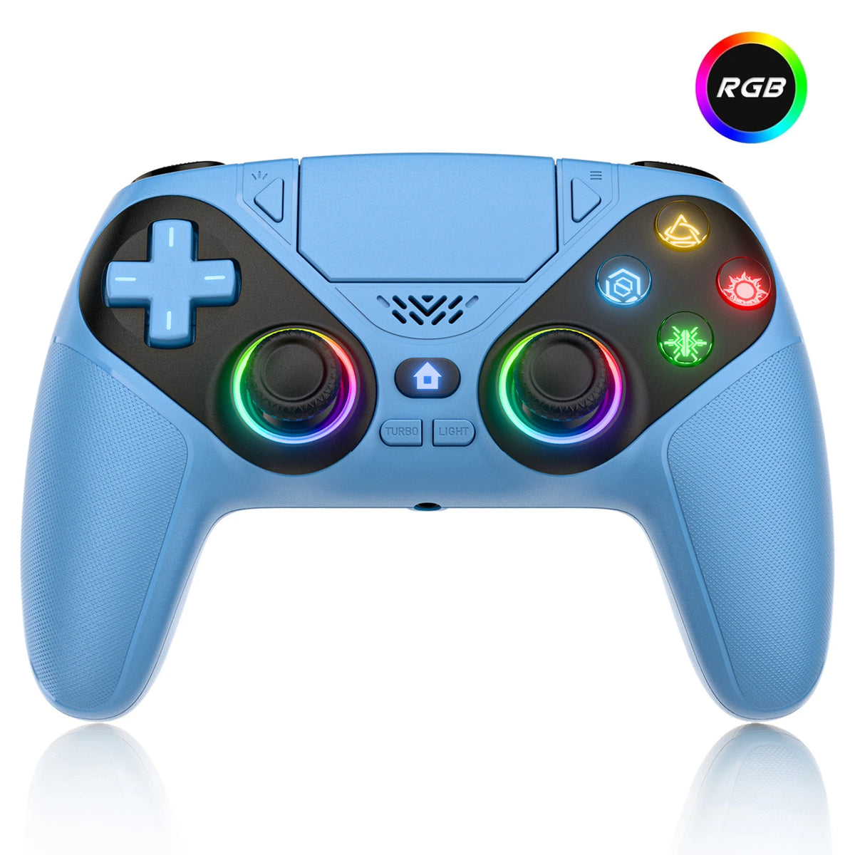 Controller for Playstation 5/PS5/PS5 Pro/Slim/PC,Wireless Gamepads RGB Joystick Turbo/Marco Program Dual Vibrate Game Controle