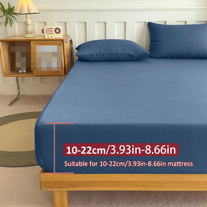 90/120/150/180x200 Fitted Bed Sheet with Elastic Band Solid Color