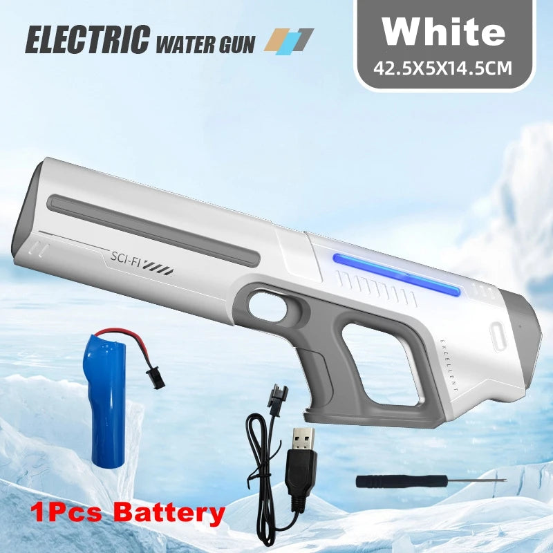 Electric Water Guns for Adults Powerful Squirt Automatic Suction Water Storage Gun Blasters Summer Pool Outdoor Game Toy Gift