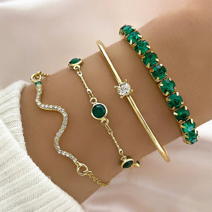 5PCS/Set Rhinestone Butterfly Bracelet Set for Women Korean Fashion Designer Adjustable Bead Bracelet Luxury Original Jewelry