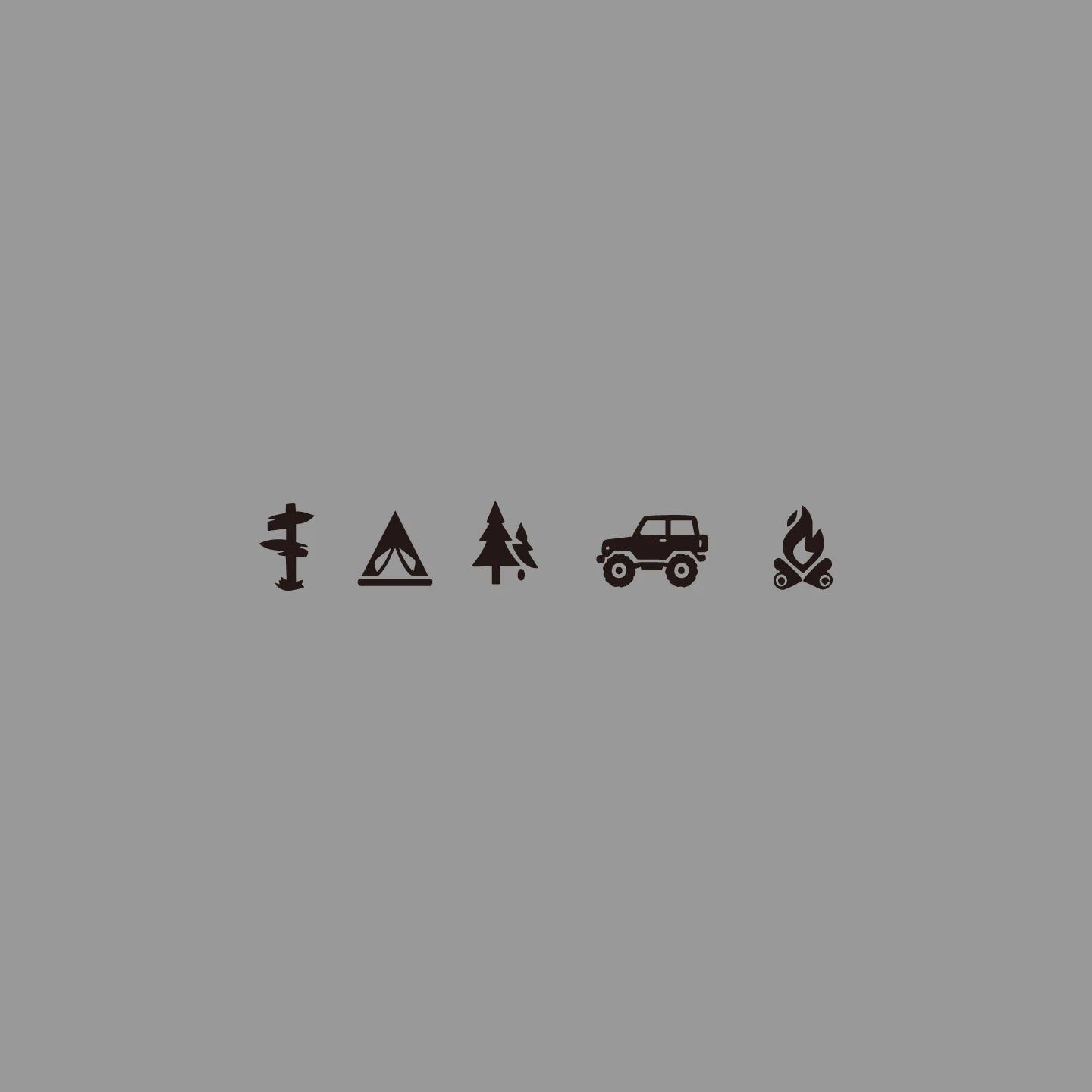 Camping Icons Outdoor Campfire Hiking Die Cut Vinyl Decal Sticker For Car Truck Motorcycle Window Bumper Wall Home Office Decor