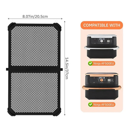 2nd generation Air Fryer Splatter Guard Heat Resistant for Ninja AF500 Air Fryer Reusable Foldable Oil Silicone Splatter Shield