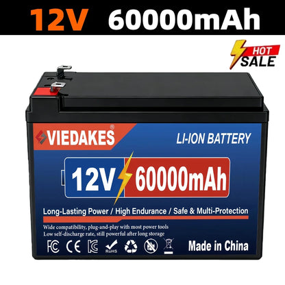 VIEDAKES Brand New 3S7P 12V 100Ah LiFePO4 18650 Battery Pack Power Bank Lightweight Design for Hiking Backpacking Trips