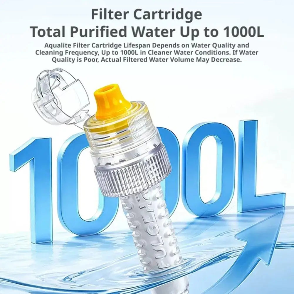 Mini Water Purifier Straw Lightweight Drinking Water Filter High‑Speed Water Flow Outdoor‑Use Filter Adapter For Camping Hiking