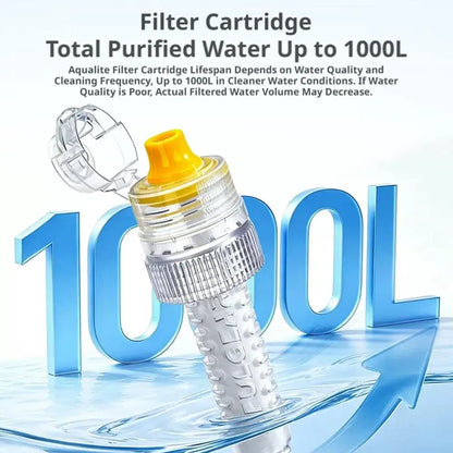 Mini Water Purifier Straw Lightweight Drinking Water Filter High‑Speed Water Flow Outdoor‑Use Filter Adapter For Camping Hiking