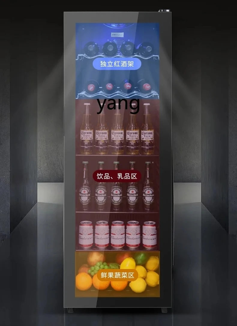 LTT Tea Drinks Office Mini Refrigerator Transparent Single Door Commercial Refrigerated Cabinet