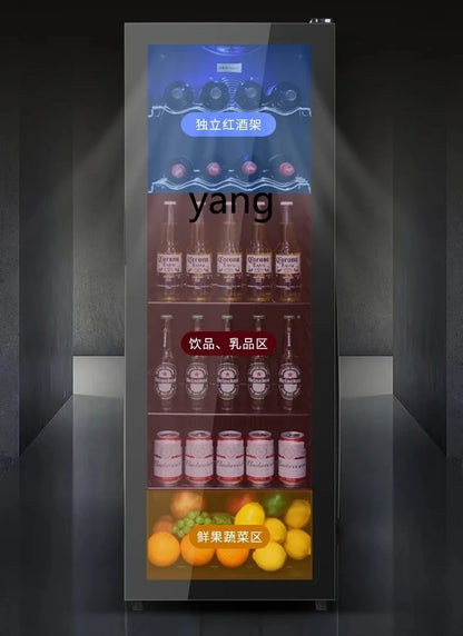 LTT Tea Drinks Office Mini Refrigerator Transparent Single Door Commercial Refrigerated Cabinet