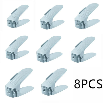 Durable Adjustable Shoe Organizer Footwear Support Slot Space Saving Cabinet Closet Stand Shoes Storage Rack Shoebox