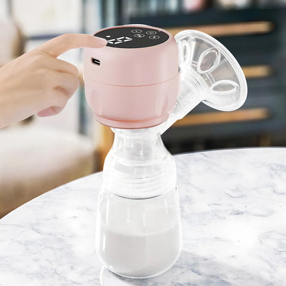 Intelligent Integrated Electric Breast Pump, High Suction Portable Painless Silent Breast Milk Pump for Postpartum Mothers