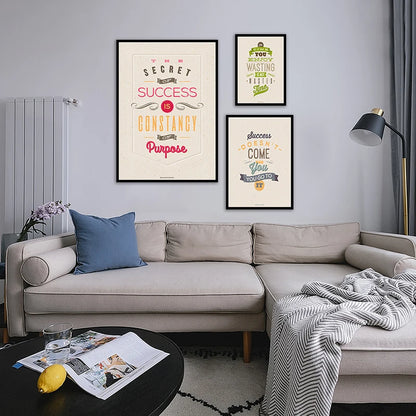 Motivational Posters Inspirational Quote In English Wall Art Decorative Painting Home Room Office Classroom Creative Decoration