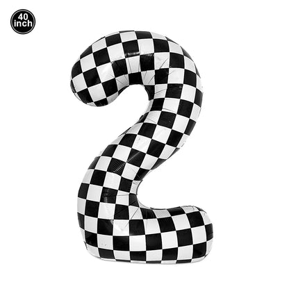 40'' Number Race Car Balloon Racetrack Balloon Truck Bike Wheels Tire Racing Car Theme Party Supplies Boys' Birthday Party Favor