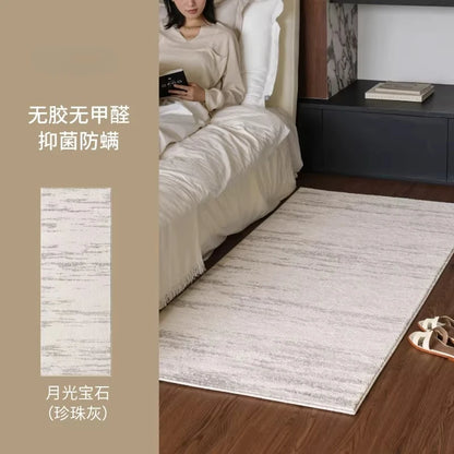 Minimalism Carpets for Living Room Cream Style Bedroom Decor Carpet Plush Stripe Bedside Rug Fluffy Soft Home Thicken Floor Mat