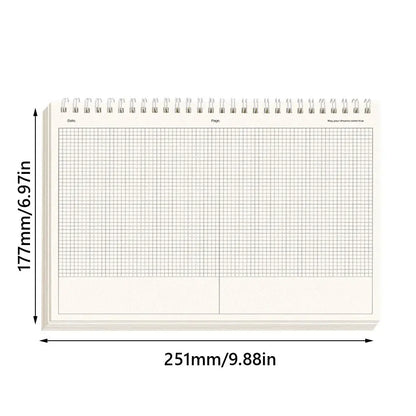 Multi-functional Thicken Paper Coil Notebook Grid/Horizontal Lines Partition Design B5 Notepad Flip-up Notepad School Office