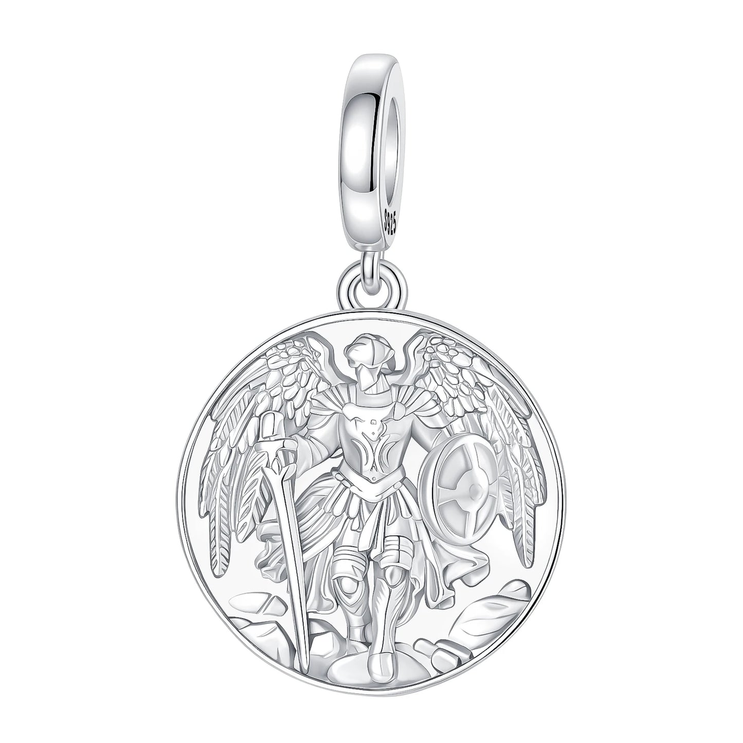 925 Sterling Silver Archangel St. Michael Warrior Angel Pendant Symbol Charm Fit Original Charm Bracelets Women DIY Jewelry Gift