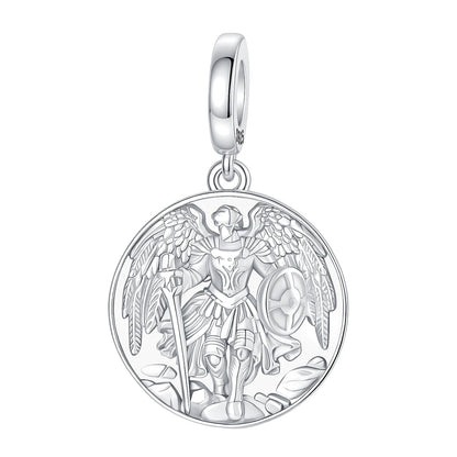 925 Sterling Silver Archangel St. Michael Warrior Angel Pendant Symbol Charm Fit Original Charm Bracelets Women DIY Jewelry Gift