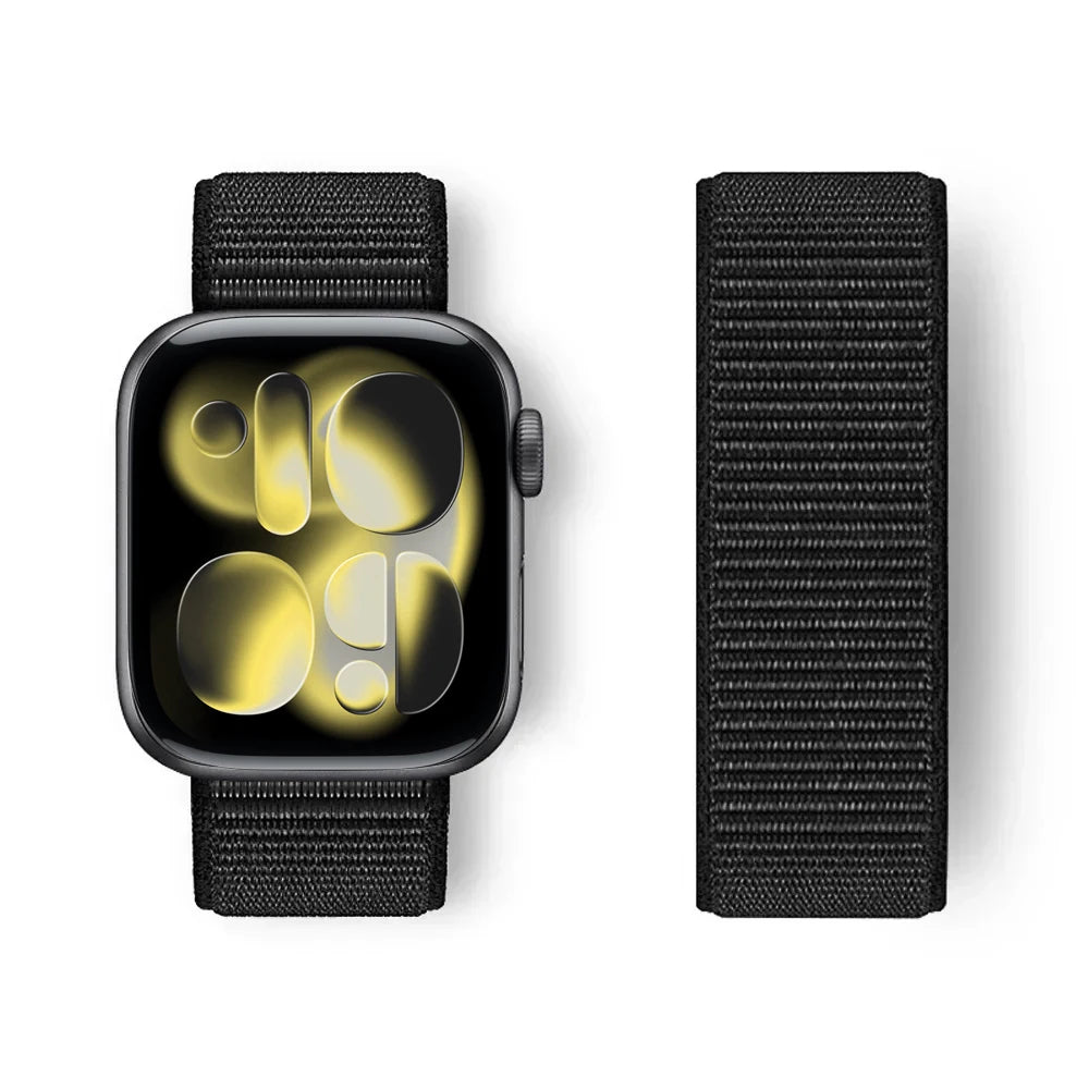 Nylon Loop for Apple Watch Band S11 46mm 40mm 44mm 45mm 42mm 41mm 49mm Smart Belt Bracelet for IWatch 11/10/9/8/7/6/SE/5/4 Strap