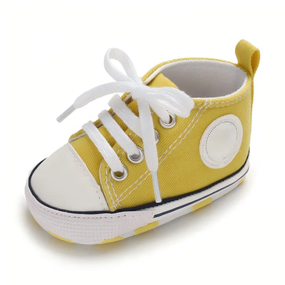 0-18M Baby Canvas Shoes Men and Women Multicolour Classic Baby Casual Shoes Anti-slip Soft Sole First Pair Toddler Infant Shoes
