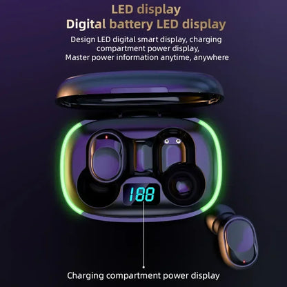 TWS Wireless Earbuds Bluetooth 5.3 Headphones 9D Stereo Sports/Music Headset with Magnetic Charging for IOS/Android Earphone