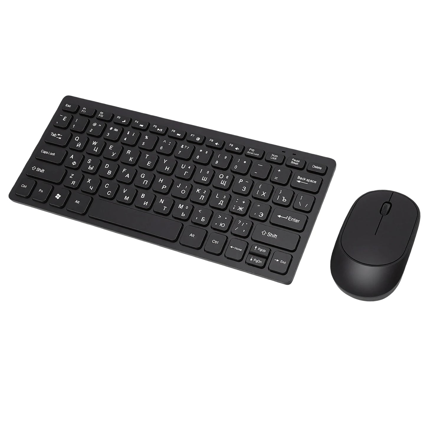 Russian Keyboard Mouse Set 78 Keys Slim 2.4G Wireless Keyboard and Mouse Combo for PC Laptop