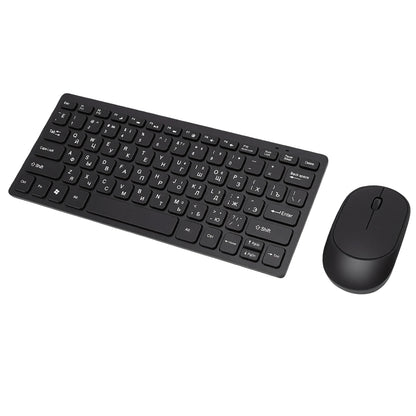 Russian Keyboard Mouse Set 78 Keys Slim 2.4G Wireless Keyboard and Mouse Combo for PC Laptop