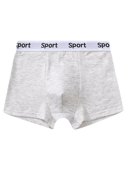 7 pieces mixed boys' underwear 8-14 years old solid color breathable soft stretch 95% cotton boy's boxer briefs