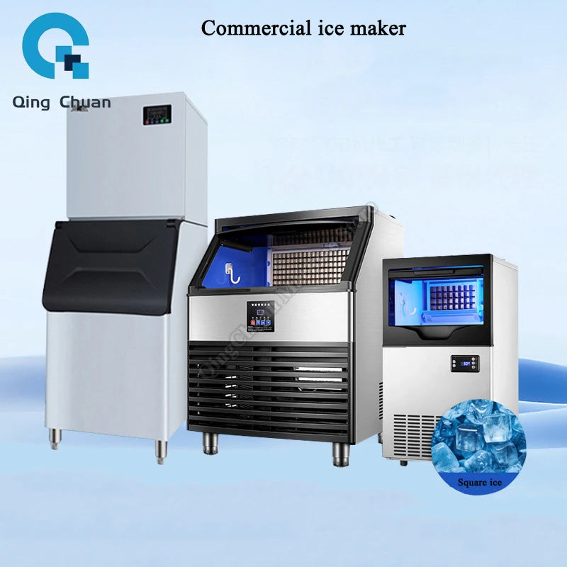 Ice Making Machine Commercial Fully Automatic Milk Tea Shop Large Small Integrated Ice Making Machine Block Ice Making Machine