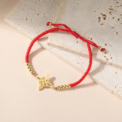 Dawapara Witch Knot Charm Bracelet for Women Celtics Knot Protection Amulet Bead Chain Stainless Steel Witchcraft Wiccan Jewelry